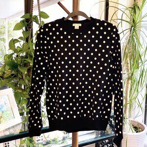 Better / Together Black & White Polka Dot Sweatshirt XS – New, Cozy & Cute